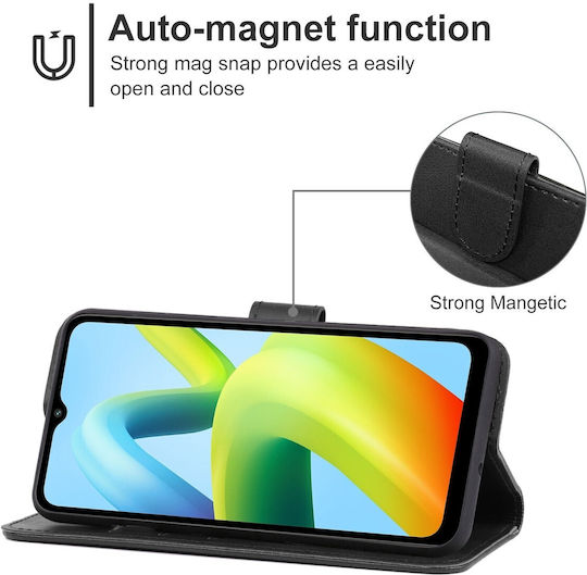 Book Tempered Glass Black Redmi A1+ / A2+