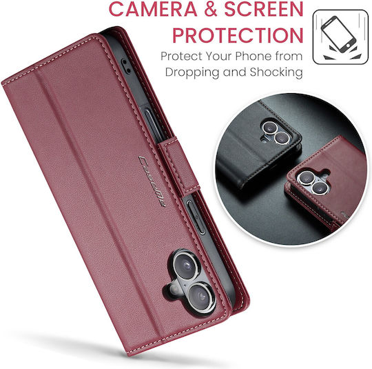 Caseme 023 Wallet Δερμάτινο / Δερματίνης Κόκκινο (iPhone 16)