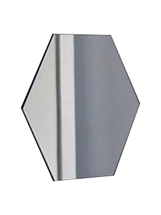 SteweHome Full Body Wall Mirror Asymmetric with Silver Plastic Frame 120x110cm