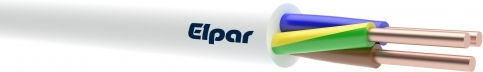 Elpar Καλώδιο Ρεύματος με Διατομή 3x2.5mm² σε Λευκό Χρώμα 3m
