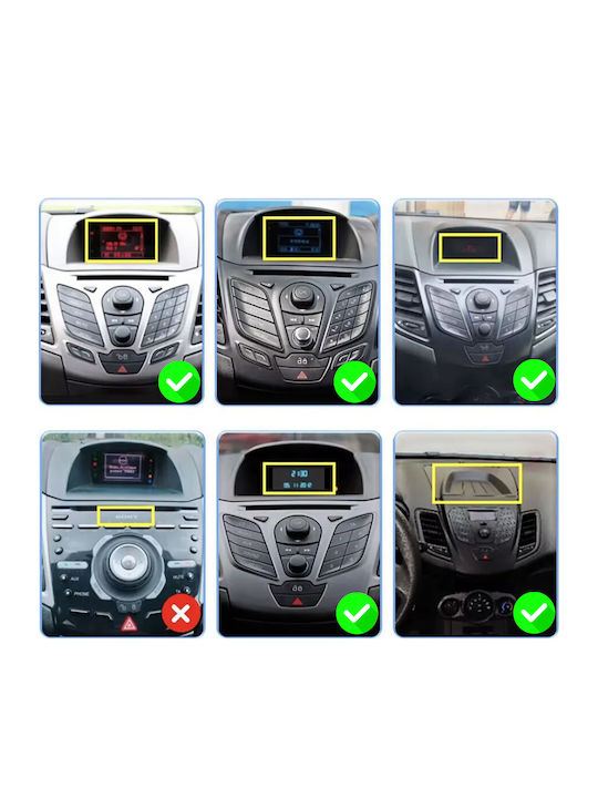Carmedia Ηχοσύστημα Αυτοκινήτου για Ford Fiesta 2008-2018 (Bluetooth/USB/WiFi/GPS/Apple-Carplay/Android-Auto) με Οθόνη Αφής 12.3"