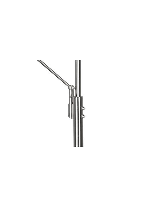Trio Lighting Franklin LED Floor Lamp H181xW35.2cm. with Adjustable White Light 4100lm Silver