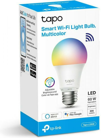 TP-LINK Умна Крушка v3.3 LED 8.7W за Фасунга E27 RGBW 806lm Димируема