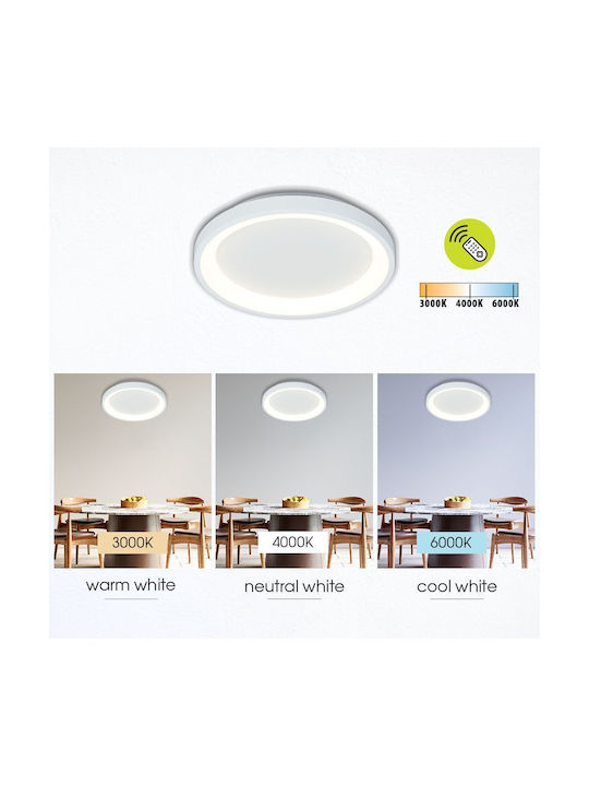 Πλαφονιέρα Οροφής Alexa-c Led 60w Cct 3290lm 230v Dim Φ40 Λευκο 5251