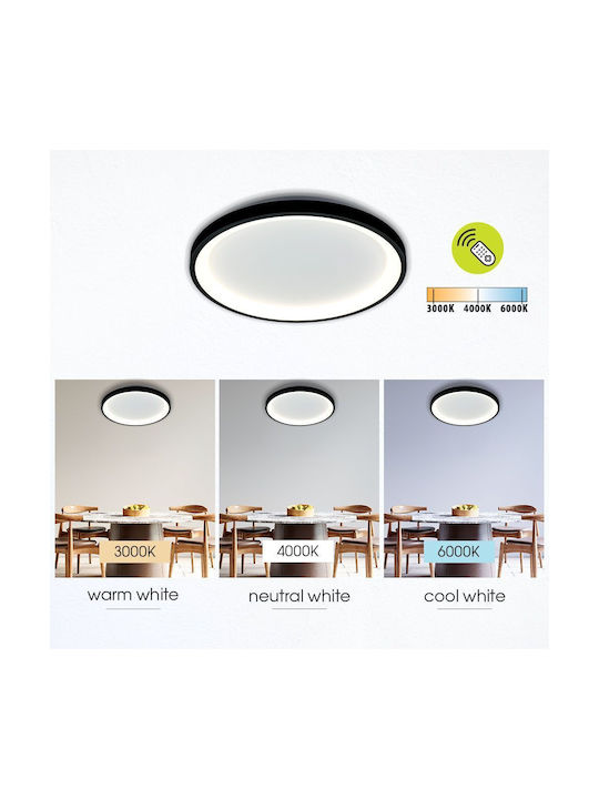 Ceiling Light Alexa-c Led 60w Cct 2919lm 230v Dim Φ40 Black 5252