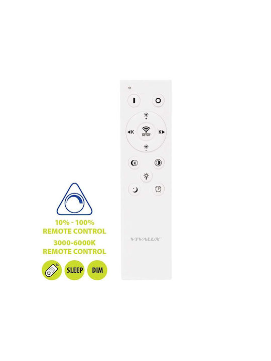 Πλαφονιέρα Οροφής Alexa-c Led 60w Cct 3290lm 230v Dim Φ40 Λευκο 5251