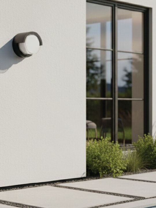 Inlight Wall-Mounted Outdoor LED Light 12W with Adjustable White Light 17x17x10.2cm