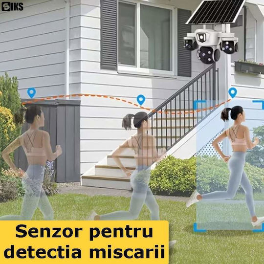 ML511501 IP Cameră de Supraveghere Triplu Wi-Fi/4G 12MP Impermeabilă cu Baterie cu Comunicare Bidirecțională