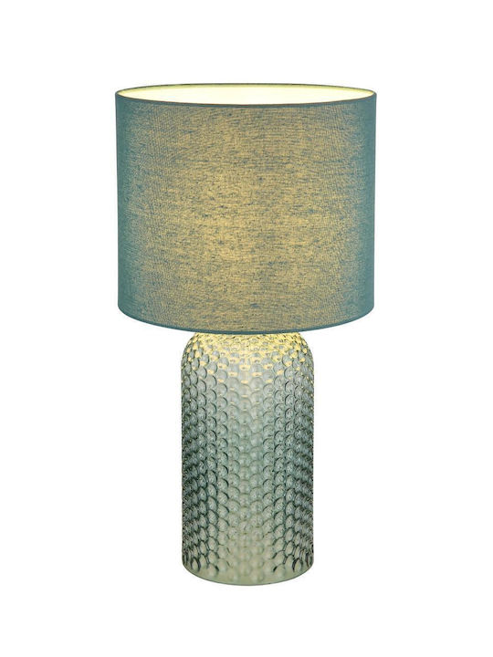 Globo Lighting Glass Table Lamp for Socket E27 with Green Shade and Base