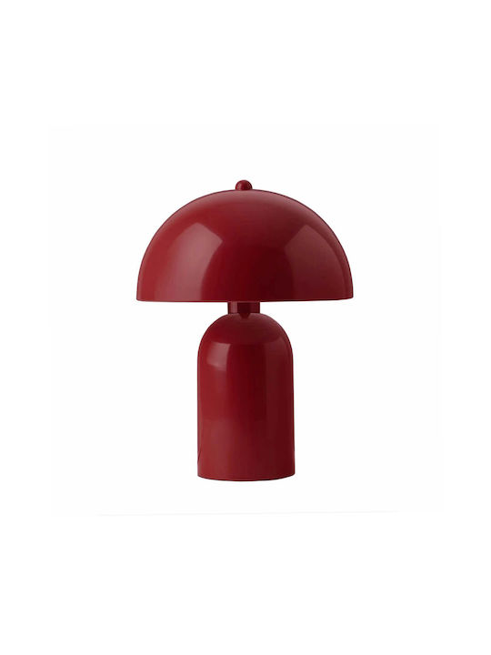 GloboStar Gasco Metal Table Lamp for Socket E27 with Red Shade and Base