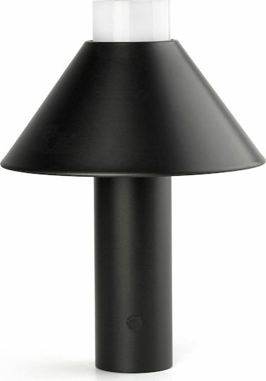 Faro Barcelona Fuji Metal Lampă de masă LED cu Abajur Negru și Bază
