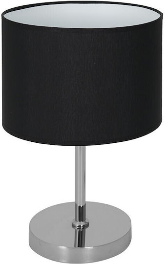 Eko Light Υφασμάτινο Πορτατίφ για Ντουί E27 με Μαύρο Καπέλο και Βάση