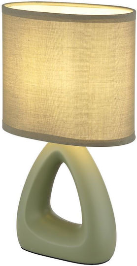 Globo Lighting Πλαστικό Πορτατίφ για Ντουί E14 με Πράσινο Καπέλο και Βάση