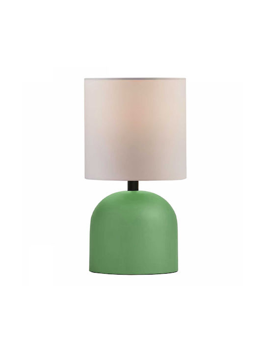 Megapap Nehora Metal Table Lamp for Socket E27 with Green Shade and Base