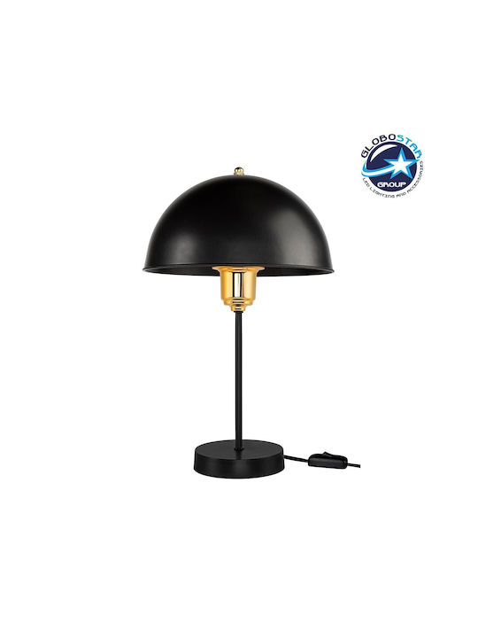 GloboStar GAZETA Plastic Vintage Table Lamp for Socket E27 with Black Shade and Base