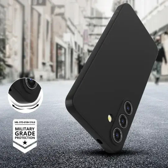Tech-Protect Icon Rückseite Umschlag Silikon Schwarz (Galaxy A27 5G)