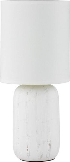 Trio Lighting Керамична Настолна лампа за Цокъл E14 с Бял Абажур и Основа Trio Lighting Керамична Настолна лампа за Цокъл E14 с Бял Абажур и Основа