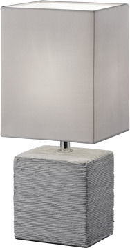 Trio Lighting Πορτατίφ με Γκρι Καπέλο και Γκρι Βάση