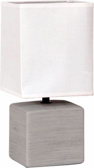 ARlight CL 6043 SL Keramik Tischlampe für Fassung E14 mit Weiß Schirm und Gray Basis