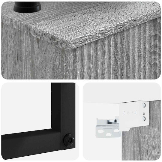 vidaXL Bathroom Vanity Unit With Sink M40xD35xH39cm Gray