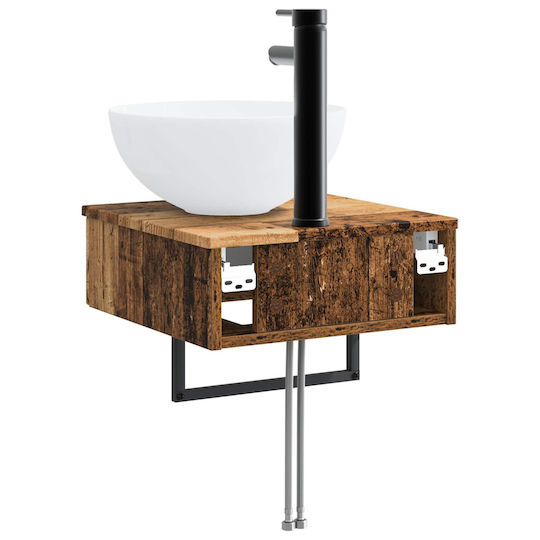vidaXL Bathroom Vanity Unit with Sink M40xL41xH40.5cm Brown