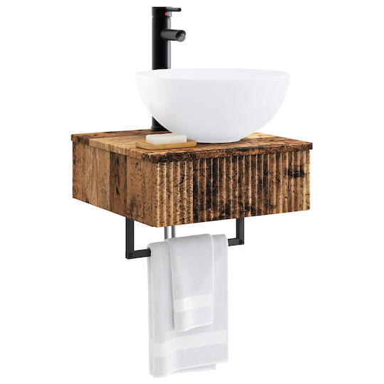 vidaXL Bathroom Vanity Unit with Sink M40xL41xH40.5cm Brown