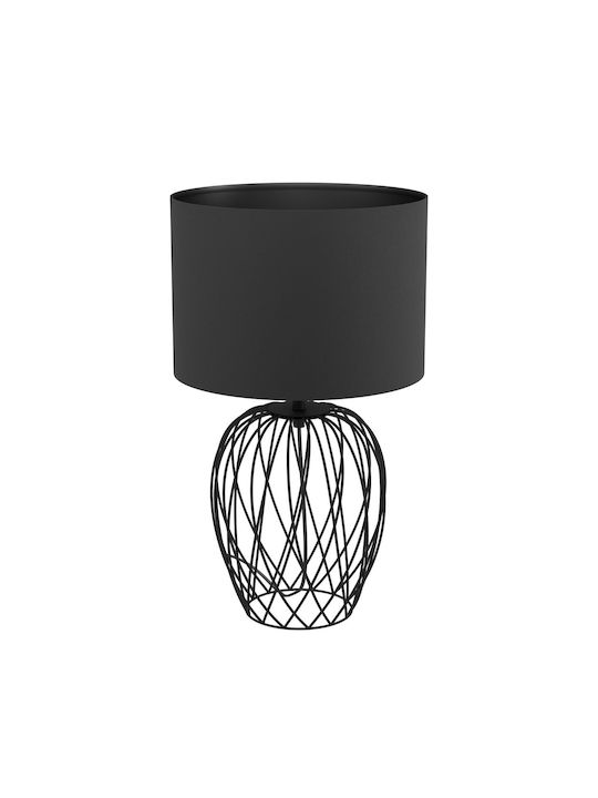 Eglo Nimlet Metal Table Lamp for Socket E27 with Black Shade and Base