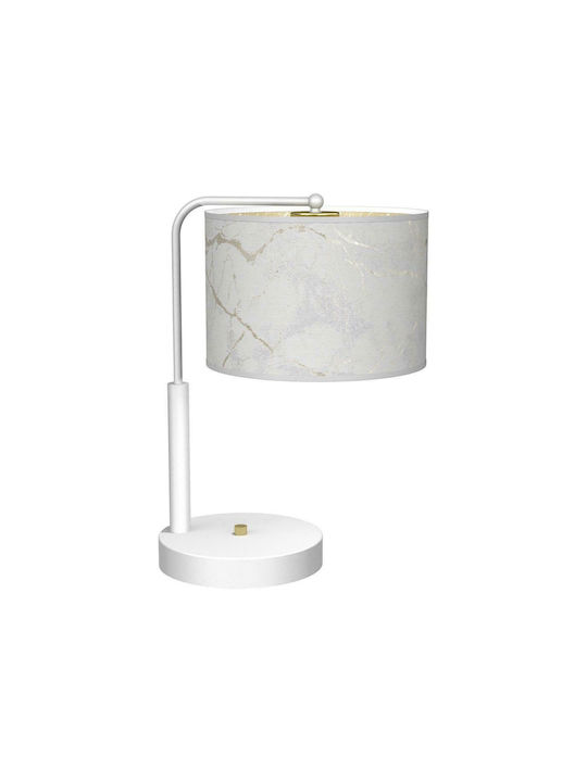 Eko Light Senso Metal Lampă de masă pentru Soclu E27 cu Abajur Alb și Bază
