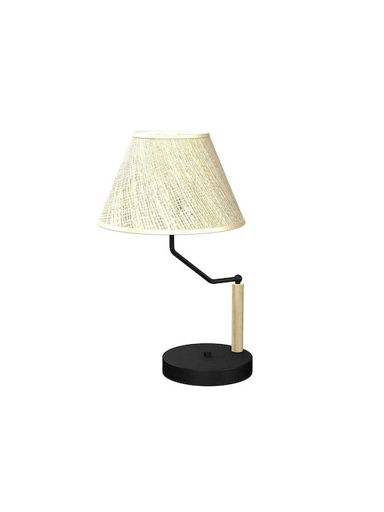 Eko Light Etna Metal Lampă de masă pentru Soclu E27 cu Abajur Bej și Bază Negru