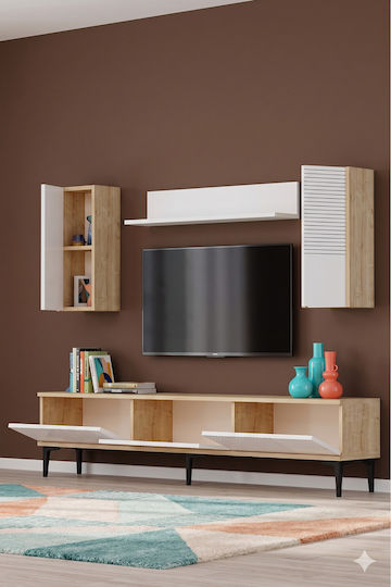 Έπιπλο Τηλεόρασης Λευκή Μ180xΠ30xΥ41cm