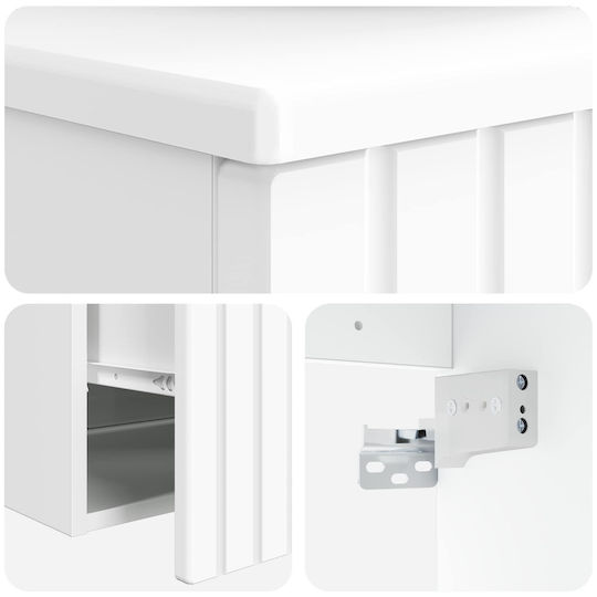 vidaXL Bathroom Vanity Unit With Sink W39xD35xH63cm White