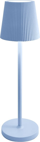 Bot Lighting Emma Μεταλλικό Πορτατίφ LED με Μπλε Καπέλο και Βάση Pastel Blue