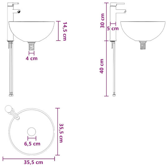 vidaXL Плот с Мивка М40xШ41xВ40.5cm Кафяв
