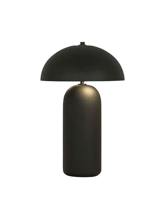 Zambelis Lights Κεραμικό Πορτατίφ για Ντουί E27 με Μαύρο Καπέλο και Βάση