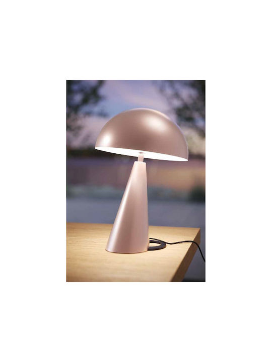 Elesi Metal Table Lamp for Socket E27 with Pink Shade and Base