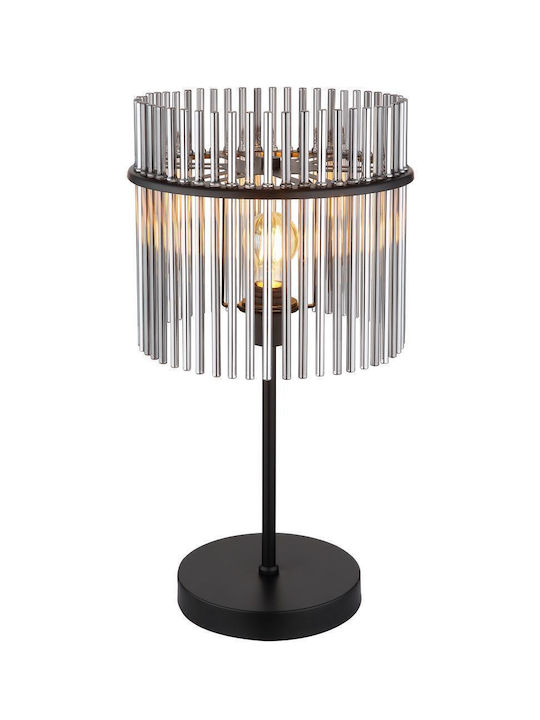 Globo Lighting Metal Table Lamp for Socket E27 with Black Shade and Base