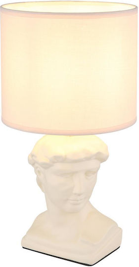 Globo Lighting Πλαστικό Πορτατίφ για Ντουί E14 με Λευκό Καπέλο και Βάση