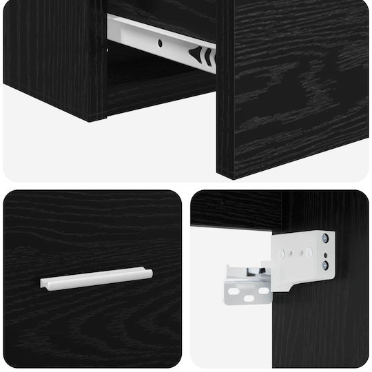 vidaXL Vanity Unit with Sink L49.5xW35xH63cm Black