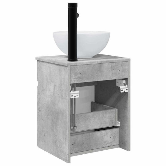vidaXL Vanity Unit with Sink M39xD35xH63cm Gray