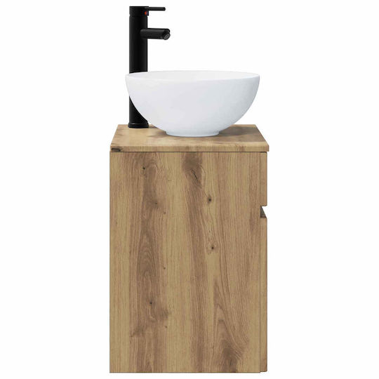vidaXL Vanity Unit with Sink M39xD35xH63cm Brown