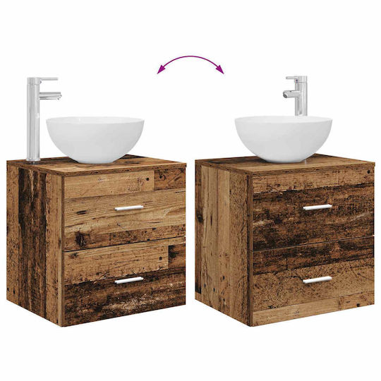 vidaXL Bathroom Vanity Unit with Sink L49.5xW35xH63cm Brown