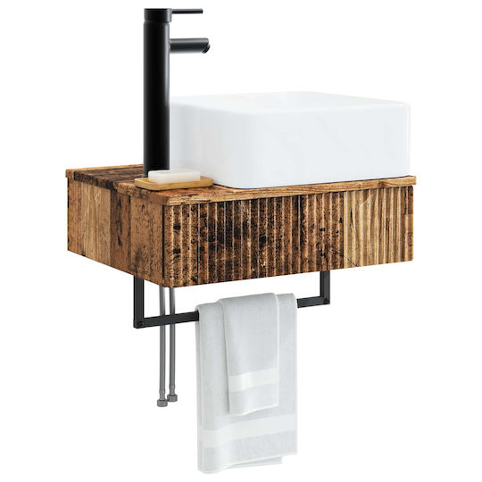 vidaXL Bathroom Vanity Unit with Sink L53xW35xH39cm Brown