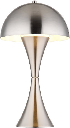 Globo Lighting Πορτατίφ με Ασημί Καπέλο και Βάση