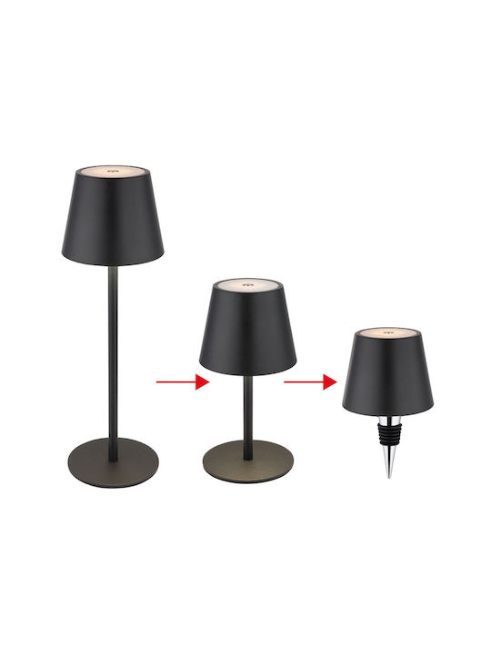 Globo Lighting Table Lamp LED with Black Shade and Base