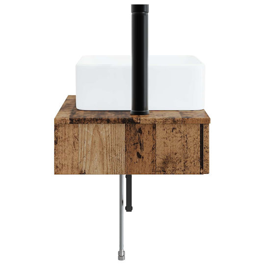 vidaXL Bathroom Vanity Unit with Sink L53xW35xH39cm Brown
