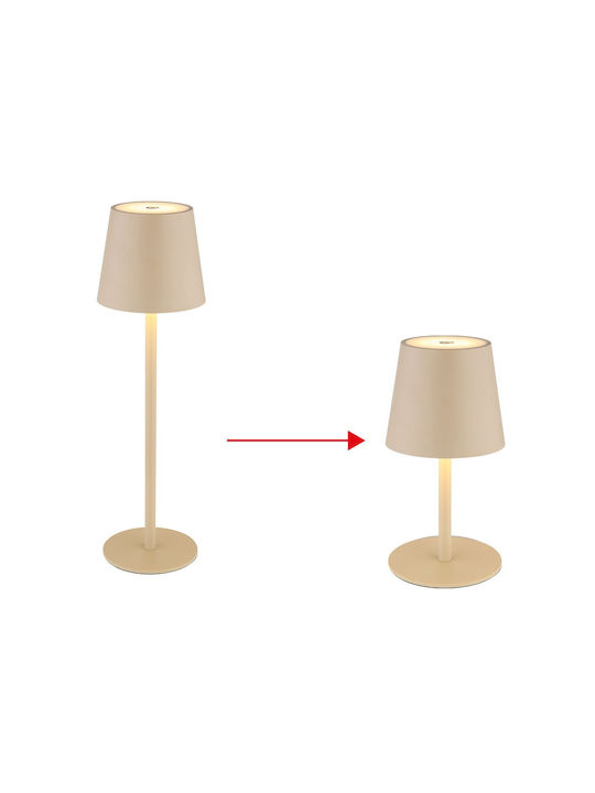 Globo Lighting Table Lamp LED with Beige Shade and Base