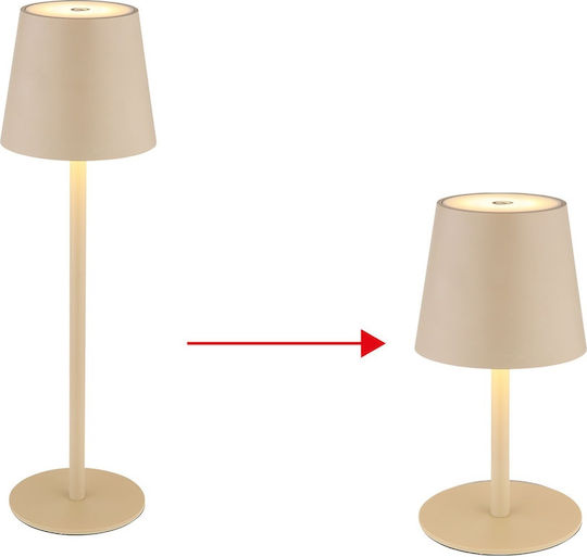 Globo Lighting Πορτατίφ LED με Μπεζ Καπέλο και Βάση