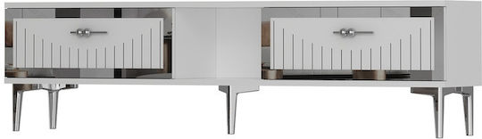 Телевизионни Мебели Бели Дължина 150xДълбочина 30xВисочина 41см