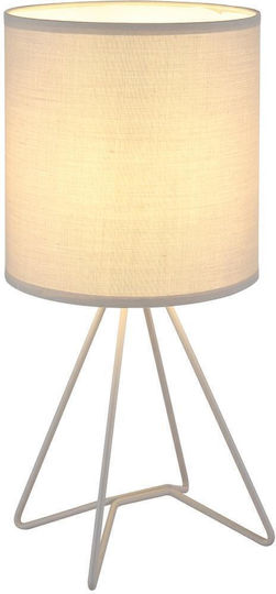 Globo Lighting Μεταλλικό Πορτατίφ για Ντουί E14 με Γκρι Καπέλο και Βάση