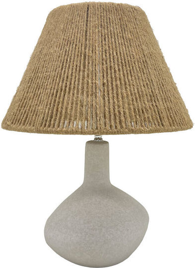 InTheBox Ceramică Lampă de masă cu Abajur Maro și Bază Alb